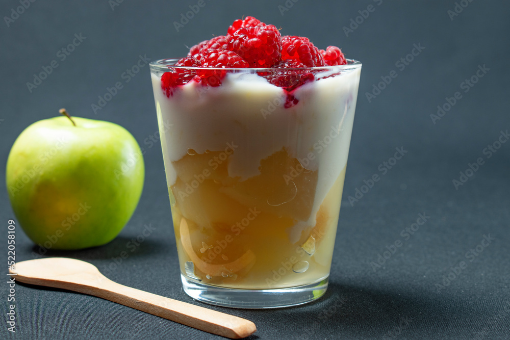 yogurt with strawberry yogurt with strawberry