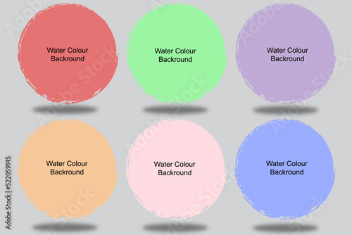 a collection of pastel colors in the form of a circle. consists of 6 colors 