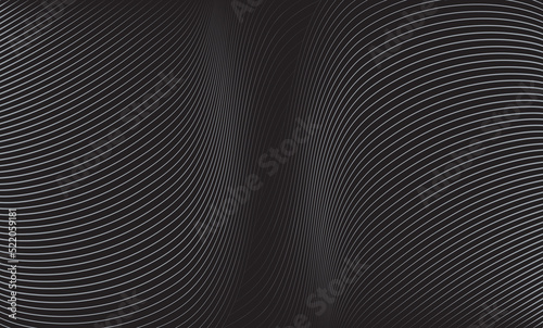 Vector Illustration of the gray pattern of lines on black abstract background. EPS10.