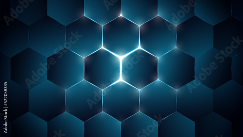 abstract technological honeycomb futuristic digital high tech