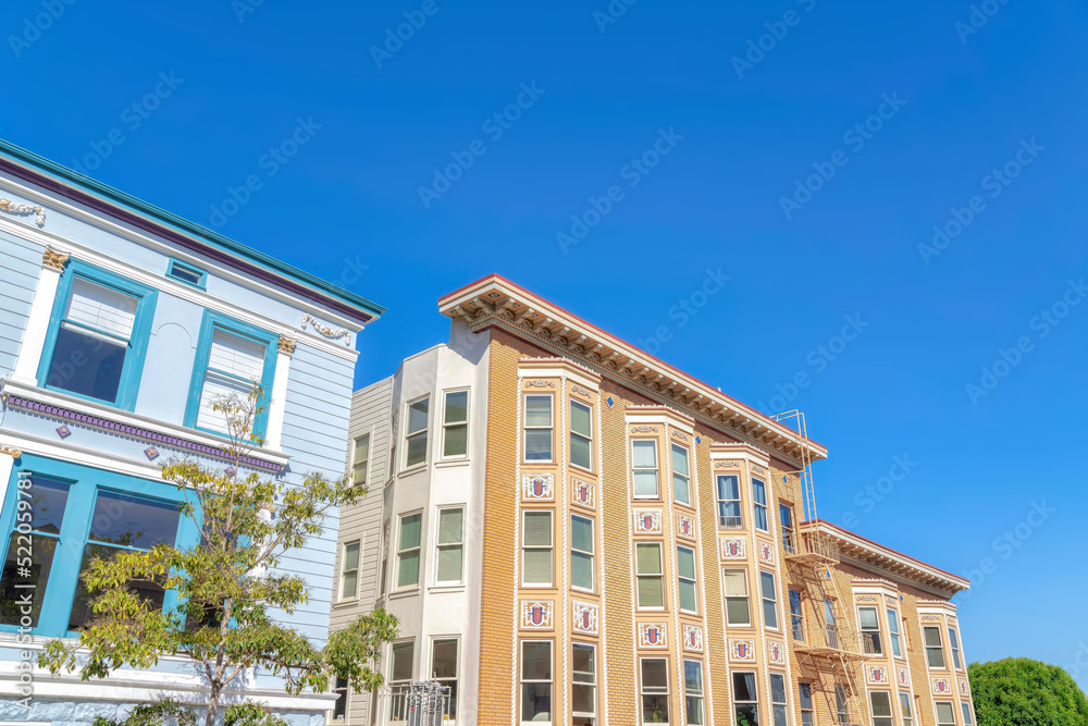 Single-family house and apartment building at San Francisco, California