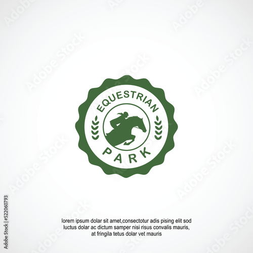 Equestrian park logo design idea