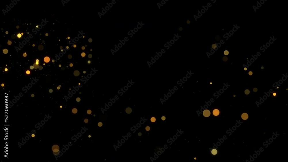 glittering gold stars dust animation loop