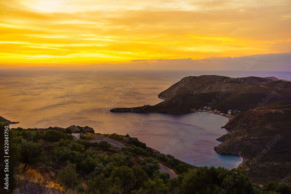 Greek coast at sunrise Peloponnese Mani Greek coast at sunrise Peloponnese Mani