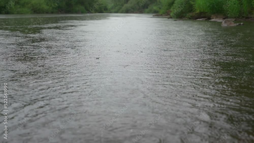 River background in heavy rain River background in heavy rain
