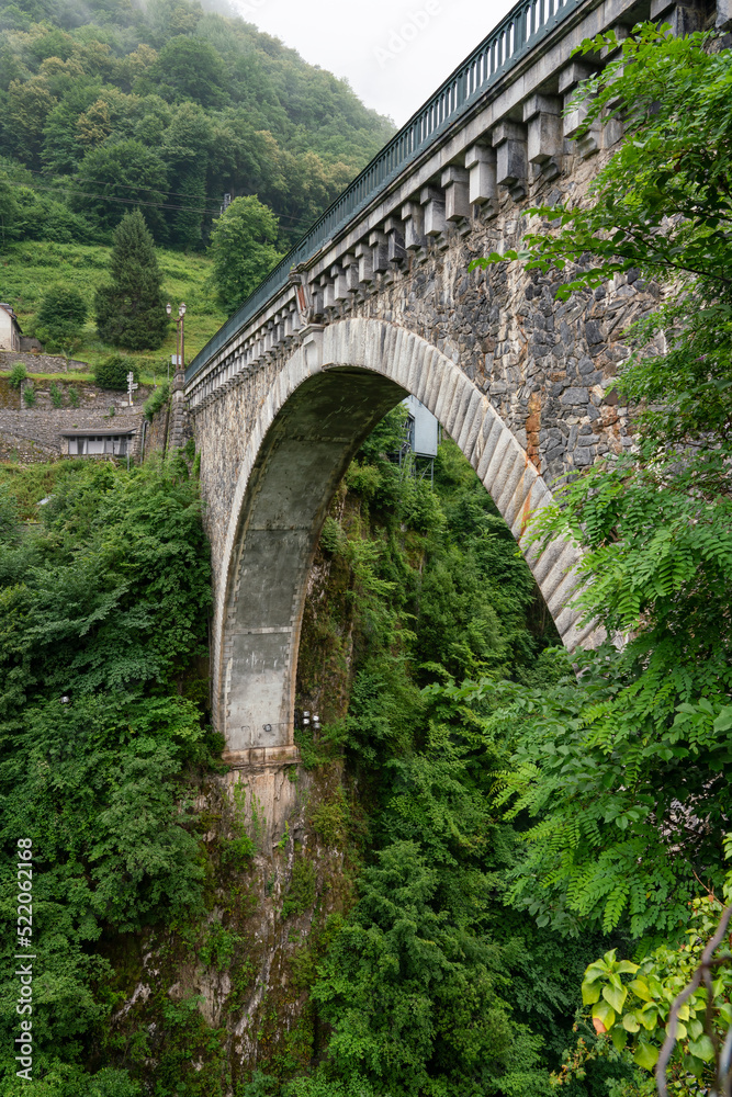 bridge built in 1860 over a mountain gorge bridge built in 1860 over a mountain gorge