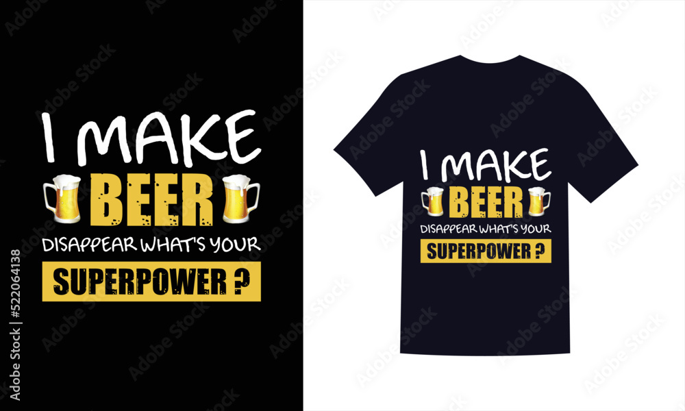 T-shirt design samples with illustration of beer design. T-shirt design samples with illustration of beer design.