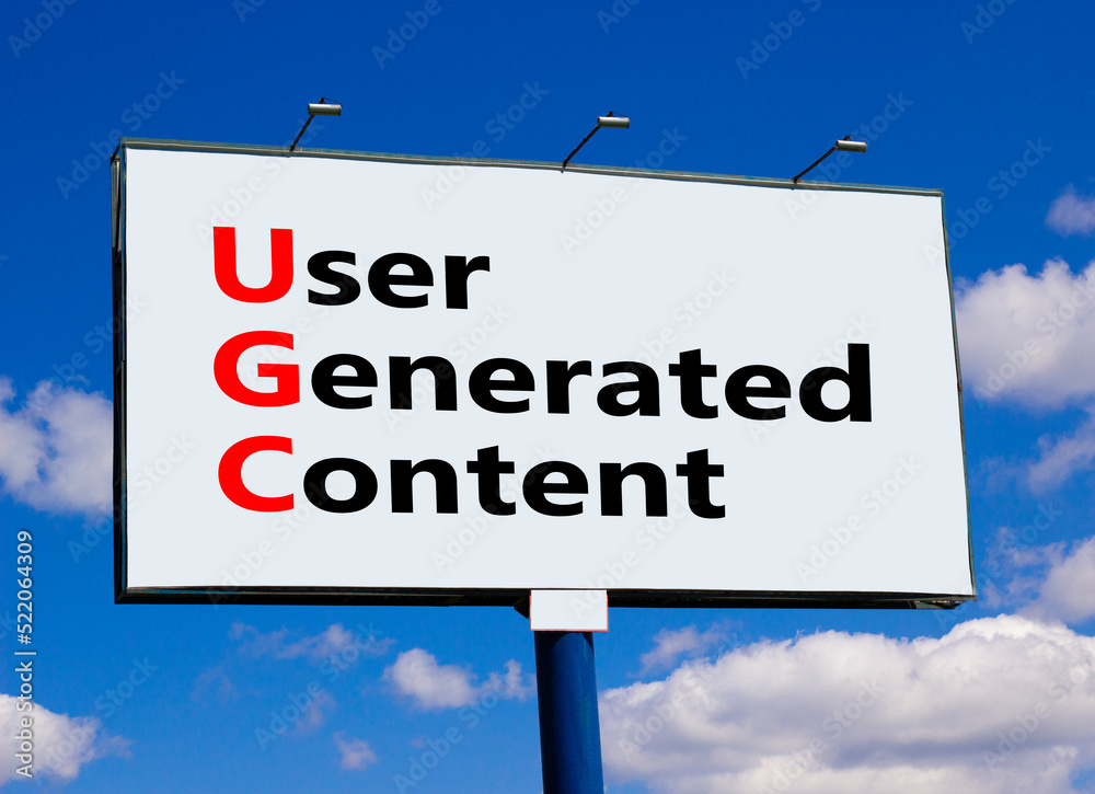 UGC user generated content symbol. Concept words UGC user generated ...
