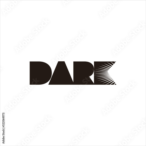 modern negative space logo design idea for dark letter