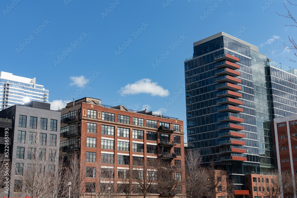 Modern Residential Buildings in the West Loop of Chicago