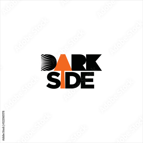 modern negative space logo design idea for dark side letter