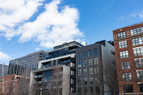 Modern Residential Buildings in the West Loop of Chicago photo
