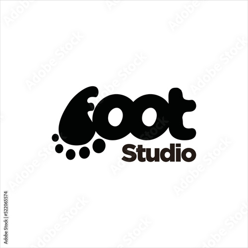 modern negative space logo design idea for foot symbol