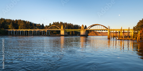 Bild auf Leinwand Siuslaw River Bridge carrying US Highway 101 along the Oregon Coast in Florence
