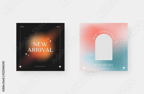 Minimalist fashion social media post. Trendy editable social media post template. Vector illustration.