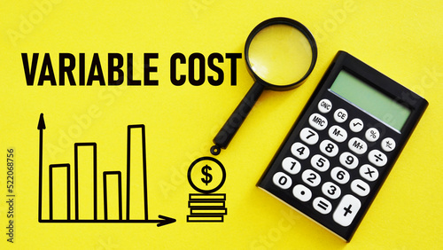 Variable costs are shown using the text