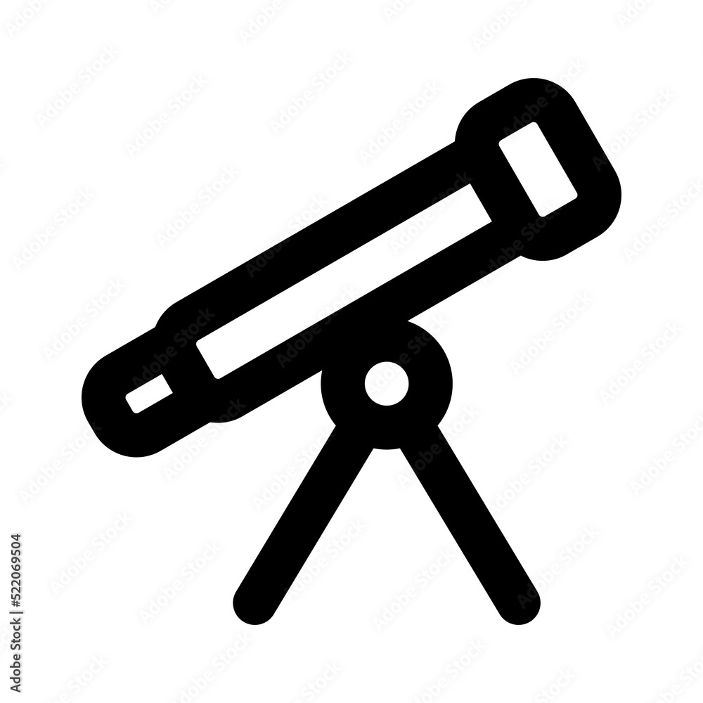 telescope icon outline style