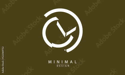Alphabet letter icon logo CL