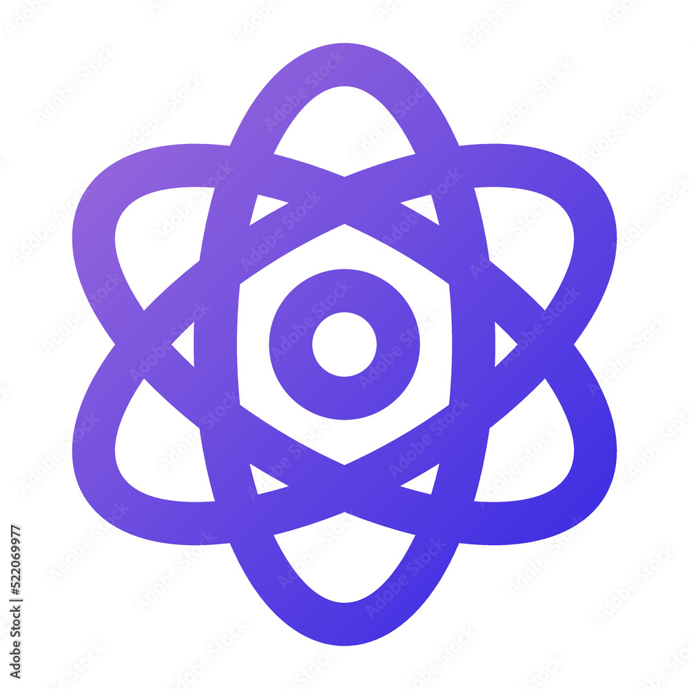 atom icon gradient style atom icon gradient style