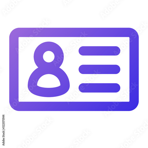 id card icon gradient style