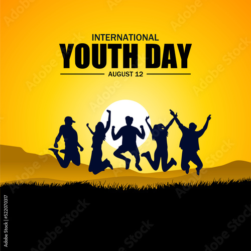 International Youth day vector illustration. Suitable for Poster, Banners, campaign and greeting card.  © YB14