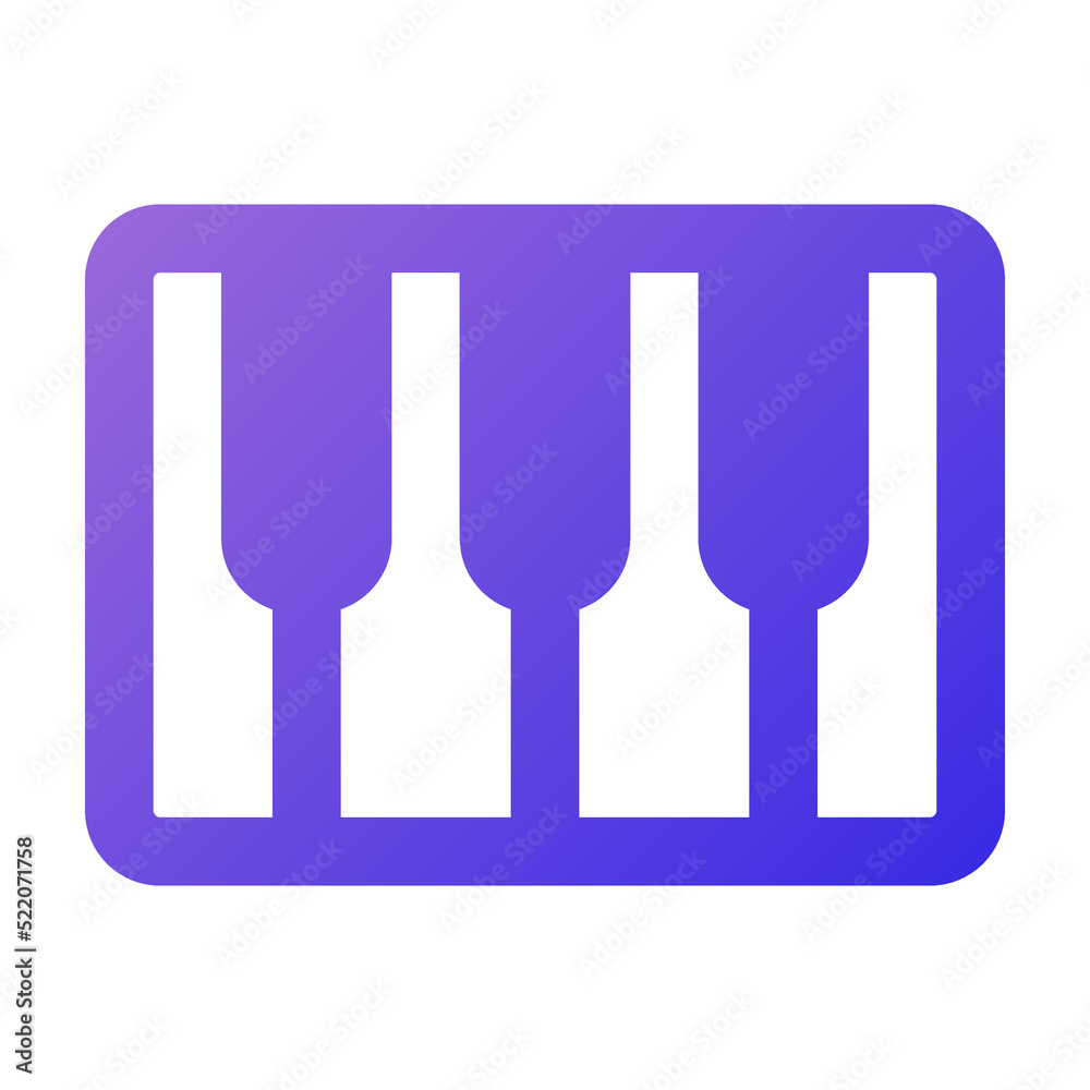piano icon gradient style piano icon gradient style