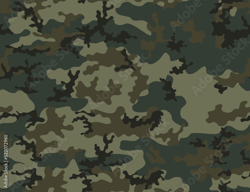  Army camo green seamless pattern, military uniform, vector modern textile design. Ornament.
