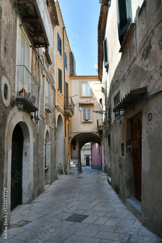A narrow street in Sant'Agata de 'Goti, a medieval village in the province of Benevento in Campania, Italy. © Giambattista