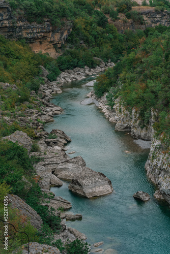 valley of the mountain river Moraca in Montenegro