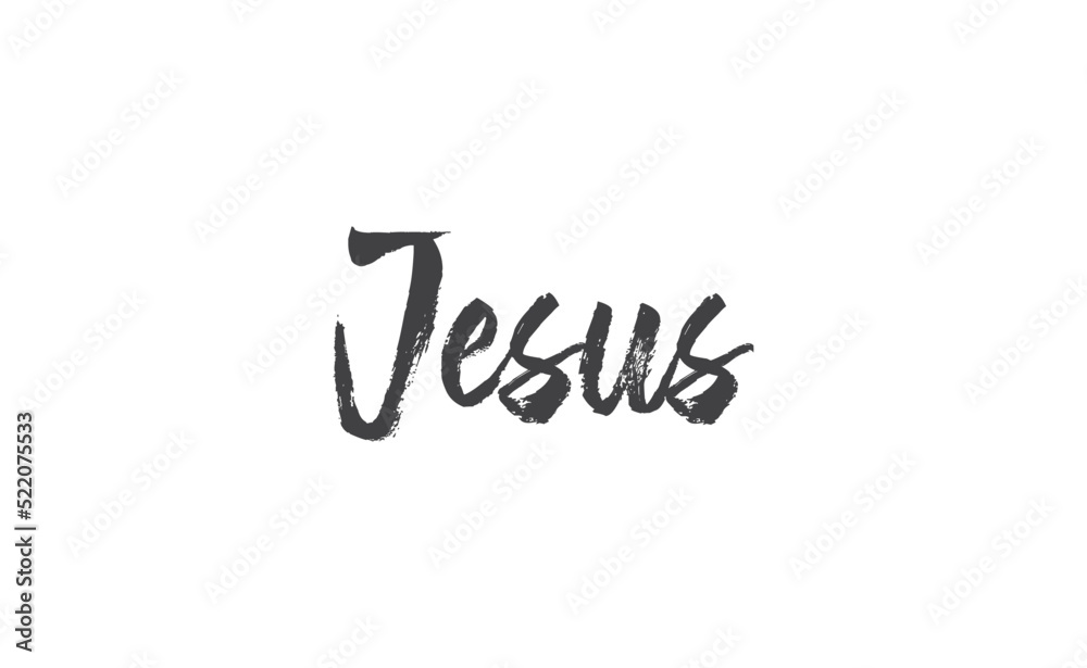 Jesus vector calligraphy lettering. Faith in the lord religious banner. Praise. Jesus vector calligraphy lettering. Faith in the lord religious banner. Praise.
