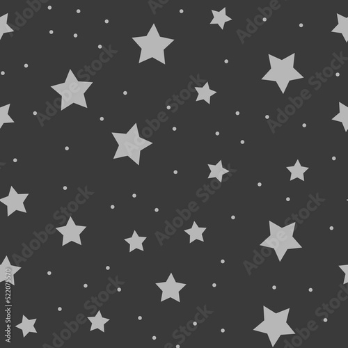 Stars seamless pattern. Background texture of starry design.