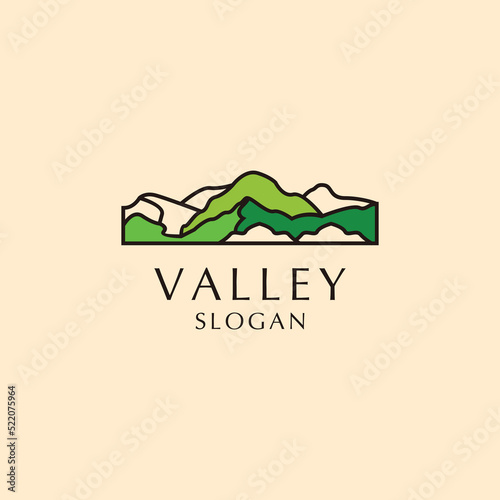 Valley logo design icon template