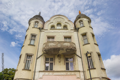 Balcony on a historic house in Slupsk photo