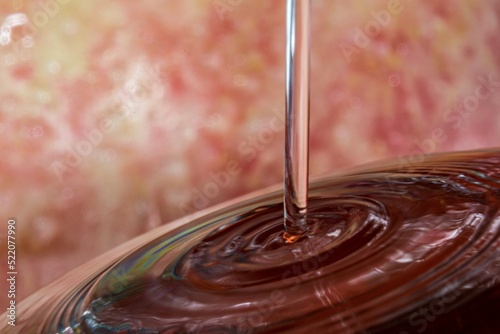 Mundo de fantasia criado em macro com água e fruta