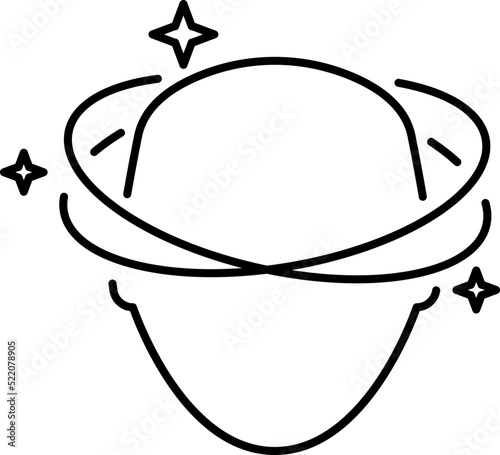 Stress, depression black line silhouette icon isolated on white. Nervous breakdown, heaviness, neurasthenia pictograms collection. Frustration. headache vector.
