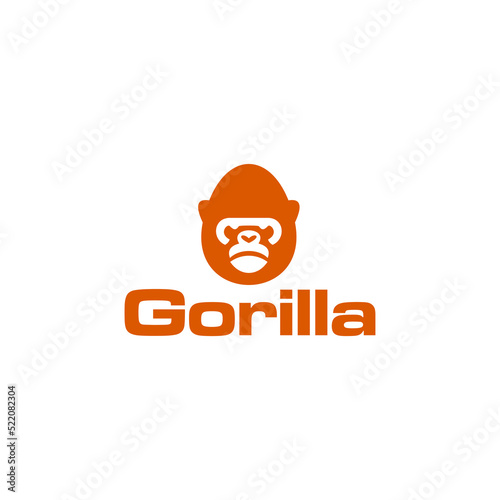 gorilla logo design silhouette icon vector