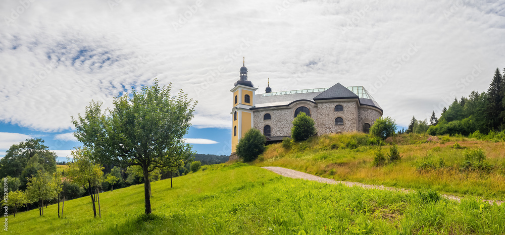 Church of the Assumption of the Virgin Mary, Bartosovice Neratov at Orlicke Mountains, Czech republic