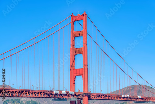 Golden Gate Bridge tower at San Francisco, California