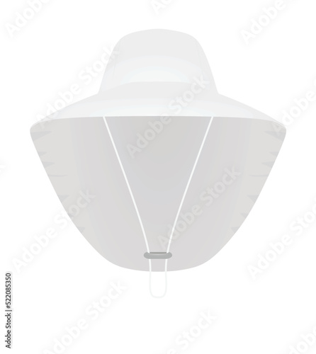 White fishing hat. vector illustration