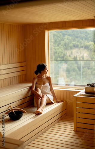 Young woman relaxing in the...