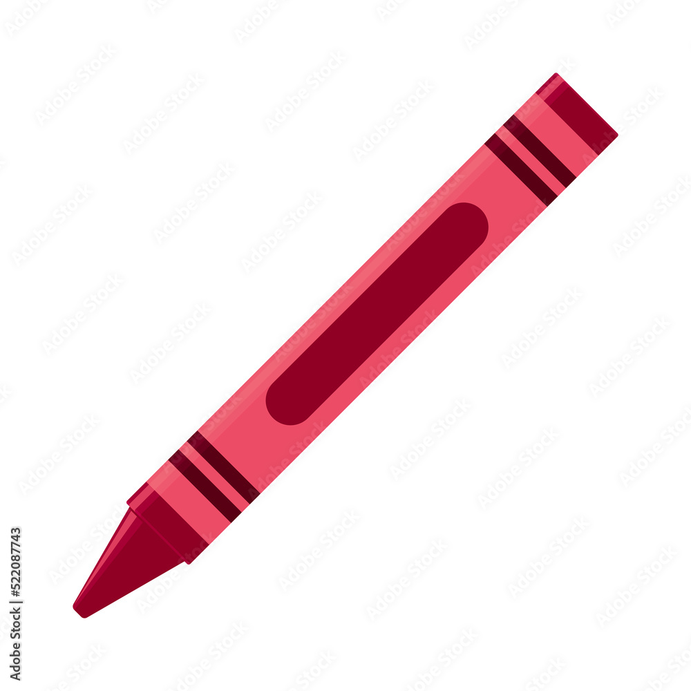 Education and Work - School and Office Supply - Brown and Maroon Crayon Isolated on White Background Education and Work - School and Office Supply - Brown and Maroon Crayon Isolated on White Background