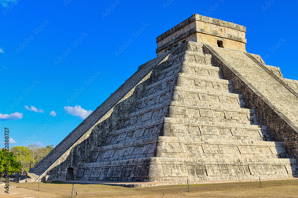 Descent of the God Kukulcán down the steps of the Castle of Chichen Itzá Descent of the God Kukulcán down the steps of the Castle of Chichen Itzá