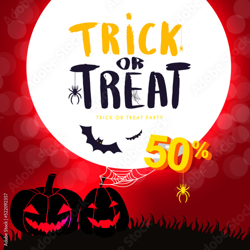 halloween banner red flyer design template offer party horror