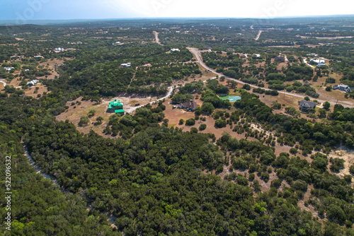 aerial view of a property in the countryside