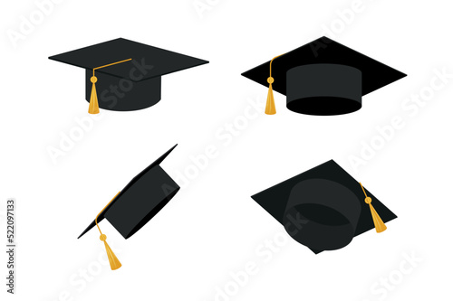 Graduation cap vector isolated on white background. Icon Graduation cap.