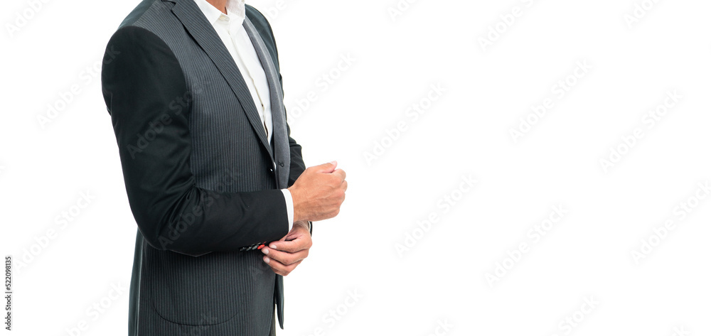 cropped man in suit. businessman isolated on white. boss in business wear. copy space cropped man in suit. businessman isolated on white. boss in business wear. copy space