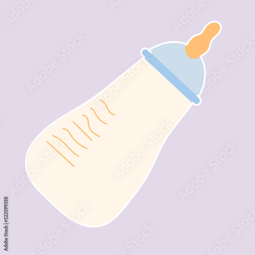 Milk in flat cartoon style. Vector illustration concept