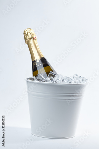 Champagne bottle in a bucket