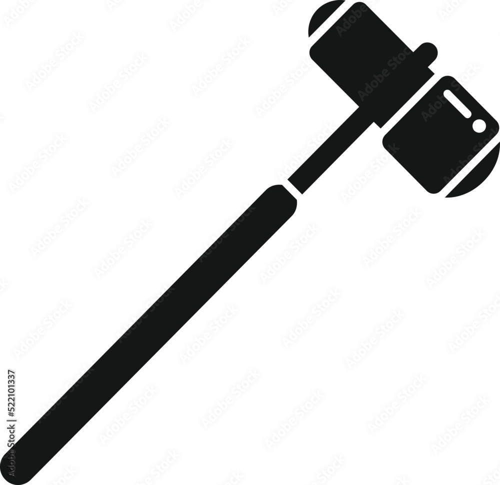 Physical therapist hammer icon simple vector. Doctor tool Physical therapist hammer icon simple vector. Doctor tool