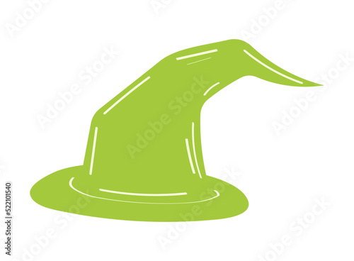 Witch Hat.  Vector illustration isolated on a white background.